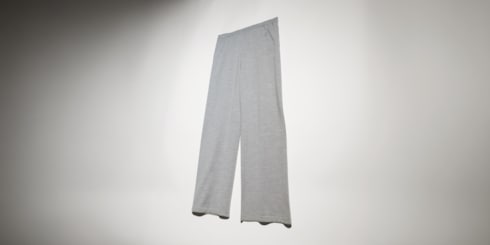 Wool silk blend leisure pants