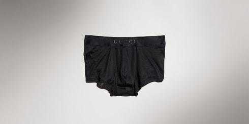 Boxer in jersey di seta leggera con stampa