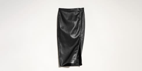 تنورة خفيفة الوزن من جلد Stretch