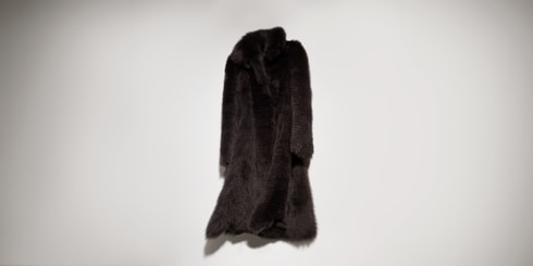 Long hair shearling coat