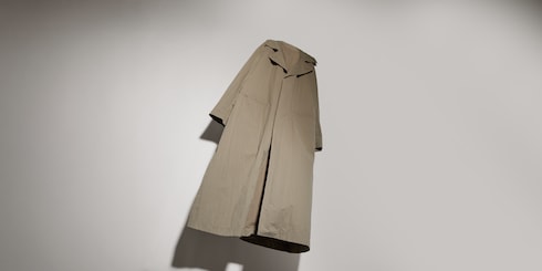Trench en nylon mat lavé