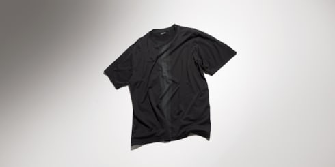 Camiseta de algodón con Web en tono apagado