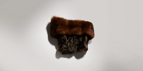 Shearling cape