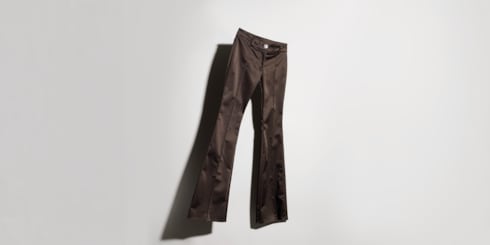 Pantalon en duchesse acétate stretch