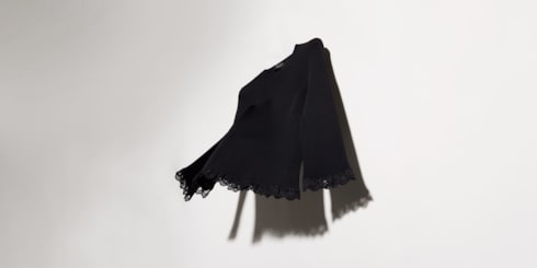 Fine matte viscose rib top