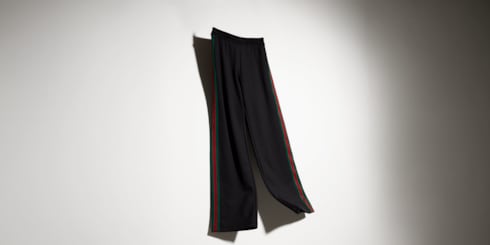 Pantalon décontracté en jersey de coton avec bande Web