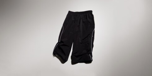 Bermuda in cotone e nylon con ricamo
