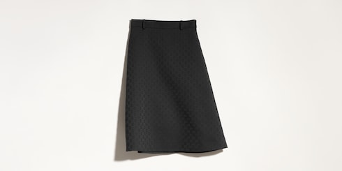 GG cotton blend midi skirt