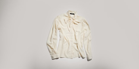 Camisa de seda crêpe de Chine