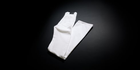 Washed cotton denim pants