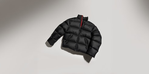 Lightweight padded polyester zip jacket