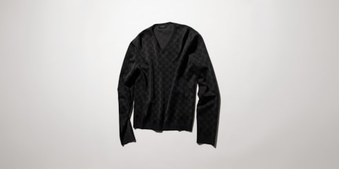 Fine knit viscose GG jacquard sweater