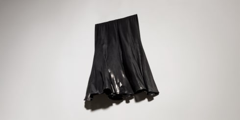 Fluid jersey midi skirt