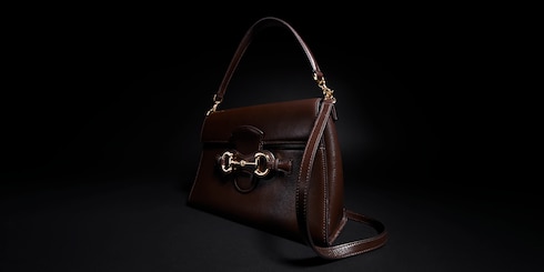 Bolso de mano superior mediano Horsebit Duomo