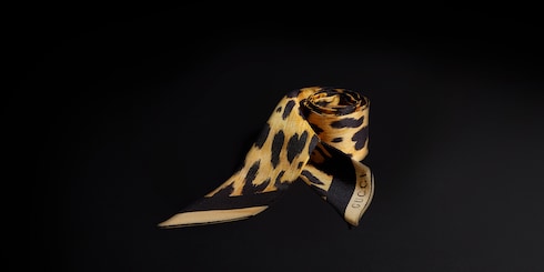Printed silk twill ribbon