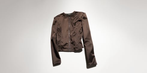 Chaqueta de tejido duquesa de acetato elástico