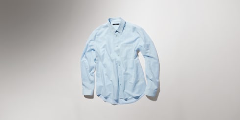 Camicia in cotone tecnico a righe