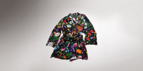 Bluse aus Seide mit Print