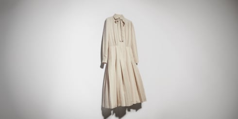 Gucci Wappen Kleid aus Seidenjacquard