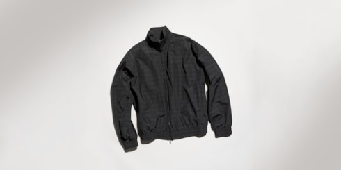 Prince of Wales nylon zip jacket