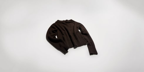 Knit cashmere sweater with embroidery