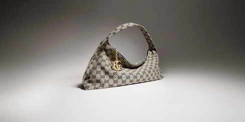 Large shoulder bag with Double G detail