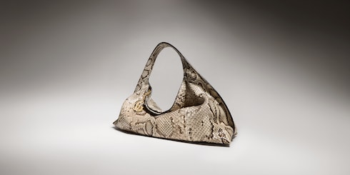 Python large shoulder bag with Double G detail