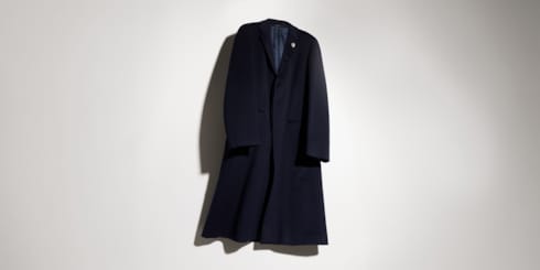 Single-breasted wool coat