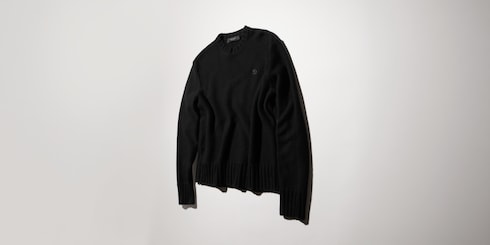 Knit wool cashmere sweater with embroidery