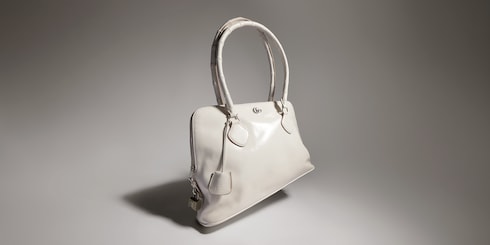 Medium bamboo-effect top handle bag