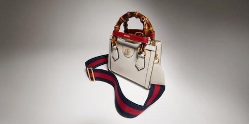 Gucci Diana系列小号托特包