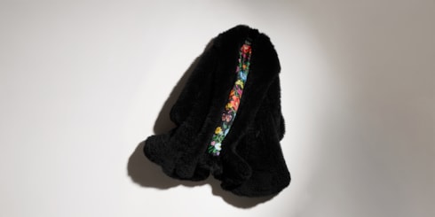 Long soft shearling coat