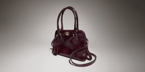 Piccola borsa a mano con effetto bamboo