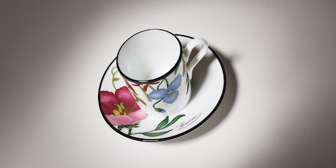 Gucci Flora coffee cup and saucer, set of two