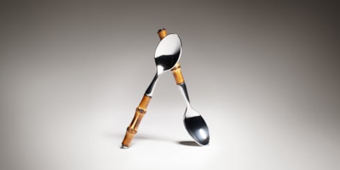 Cucharas de café 'Bamboo', lote de dos