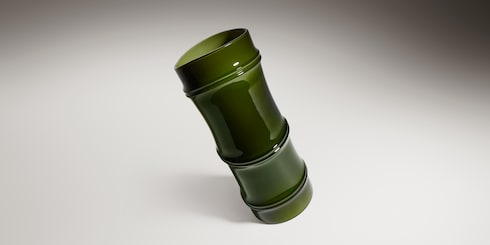 Bamboo Muranoglas Vase