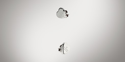 Trademark heart-shaped earrings