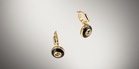 Серьги-кольца Gucci Interlocking 18 карат