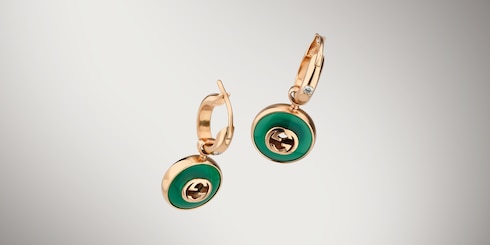 Серьги-кольца Gucci Interlocking 18 карат