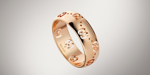 Schmaler Icon GG Ring 18 Karat