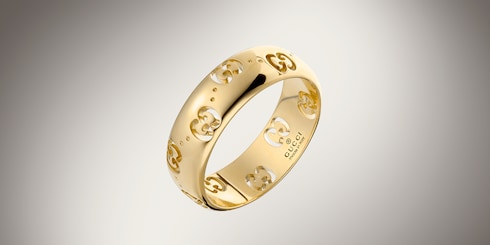 Anillo Icon fino de 18 ct con GG