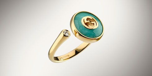 Gucci Interlocking 18k ring