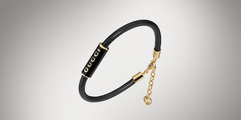 Bracciale con logo Gucci smaltato