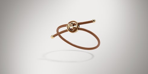 Bracciale con Incrocio GG Tondo smaltato