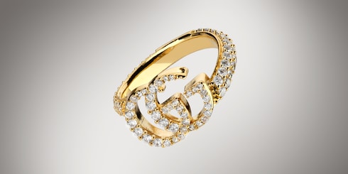 Anello GG Marmont con cristalli