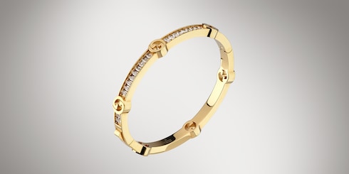 سوار Gucci Blondie على شكل طوق مع أحجار كريستال