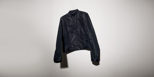 Washed linen denim jacket