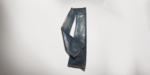 Pantalones de denim de algodón con revestimiento