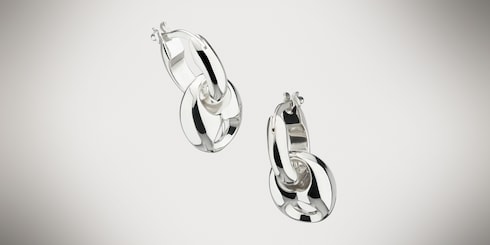 Pendientes de aro con cadena Marina Gucci