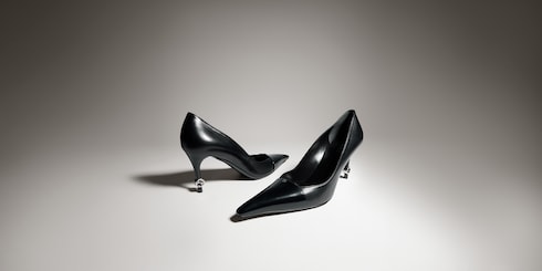 Women's pump with Interlocking G details